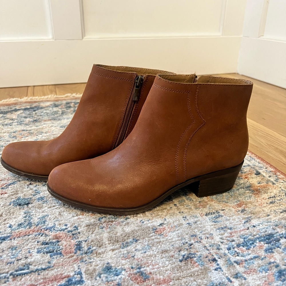 Lucky Brand Tan Leather Ankle Booties - Picture 4 of 7